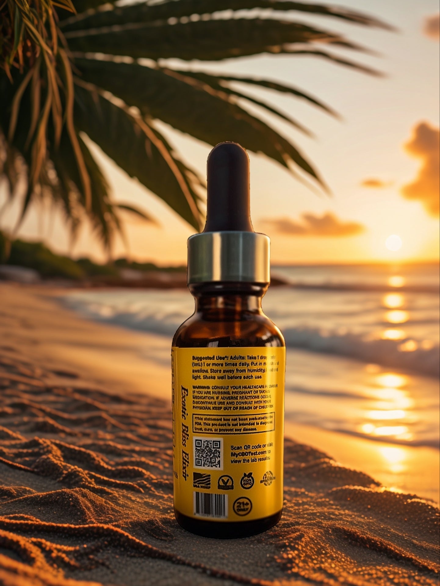 Triple J's 45mg Full Spectrum CBD Tincture - Organic Tropical Flavor for Mental Wellness