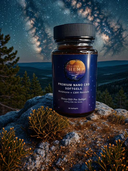 Triple J's 25mg CBD Softgels with Melatonin & CBN – THC Free for Restful Sleep